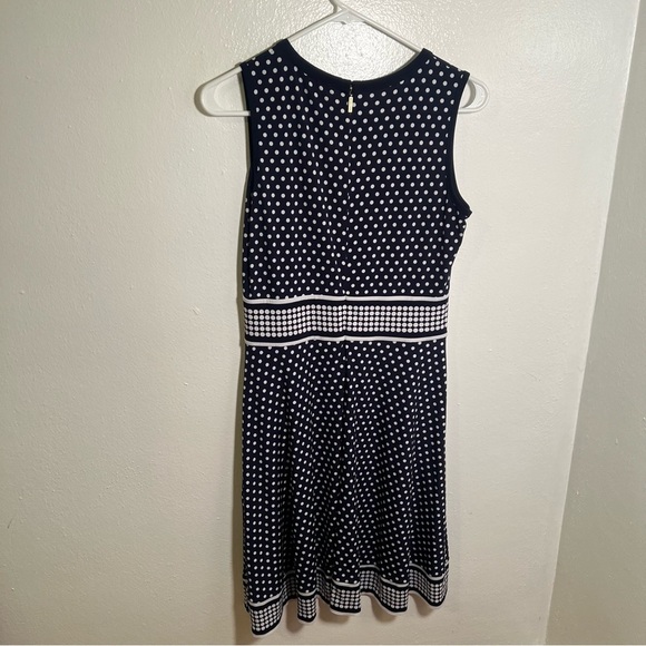 MICHAEL Michael Kors Dot-Print Shift Dress Navy White S - Picture 7 of 13